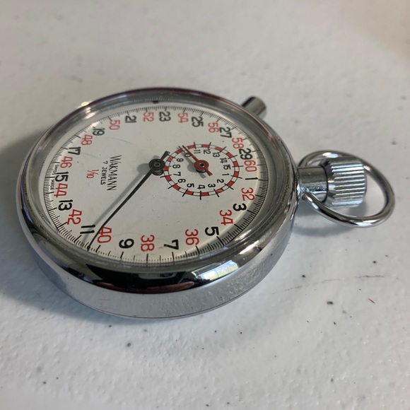 Vintage Walkman Swiss 7 Jewels 1/10 Stopwatch - Picture 4 of 11